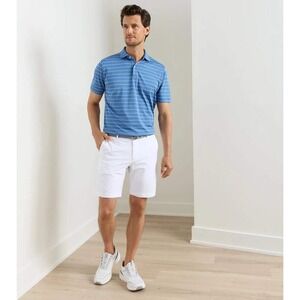 Peter Millar Crown Crafted Men's Size 35 White Surge Performance Golf Shorts